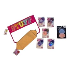 Fruit Lip Scrub Collection with Pink and Tan Pouches